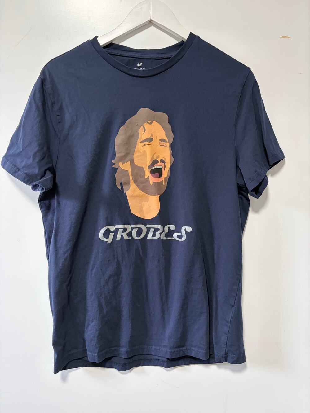 Josh Groban “Grobes” T-shirt Men's size large, navy
